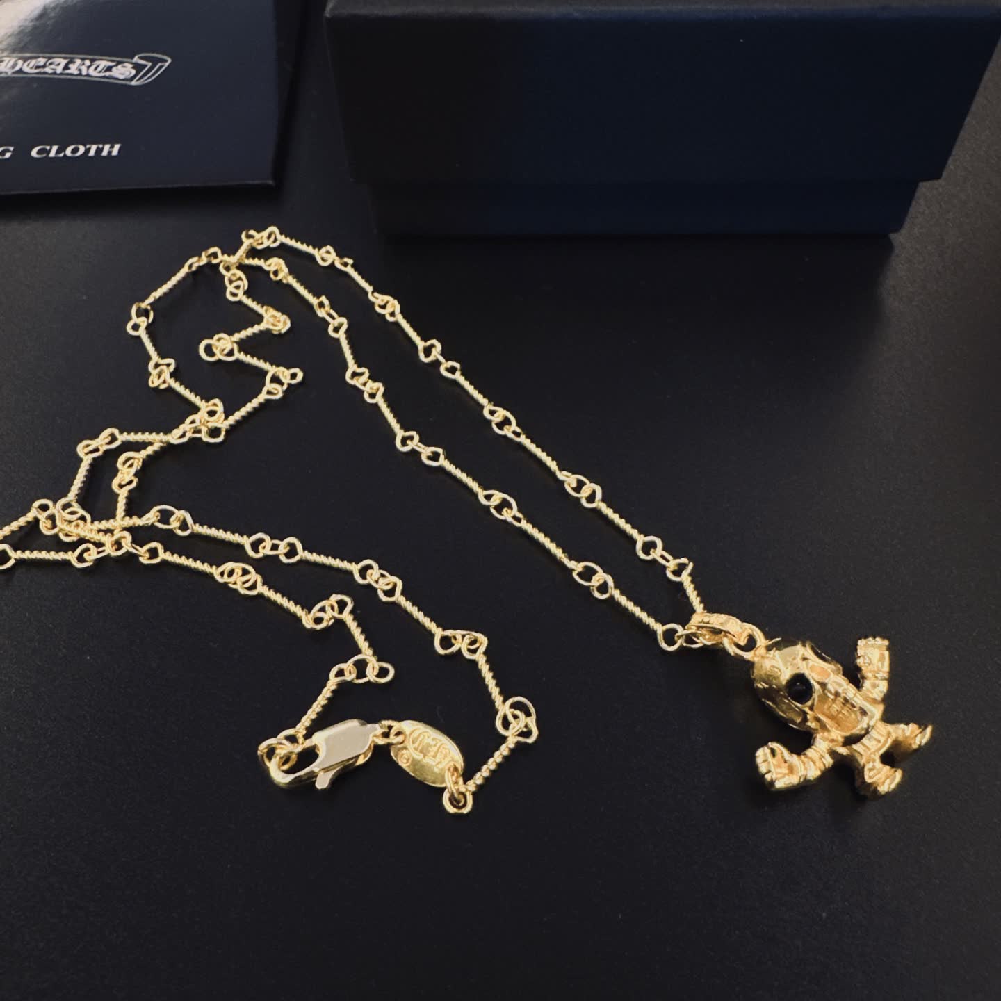 Chrome Hearts Gold Tone Pendant Necklace